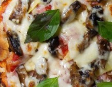 Римская пицца ветчина с грибами